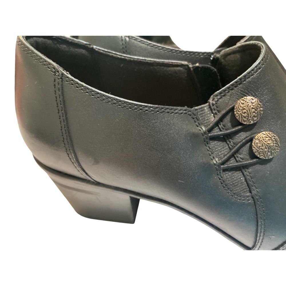 Clarks Collection Adriel Viola Black Leather Ankle Bootie Shoe Women's 10 M - Picture 7 of 9